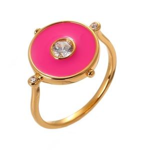 💖 Lucienne Pink Statement Ring
